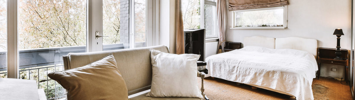 clean and organized master bedroom